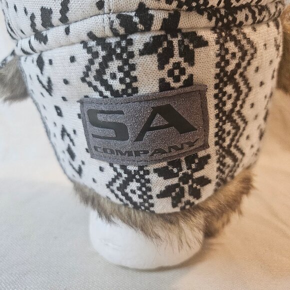 SA Company Nordic White Unisex Trapper Hat - OS - Picture 6 of 9